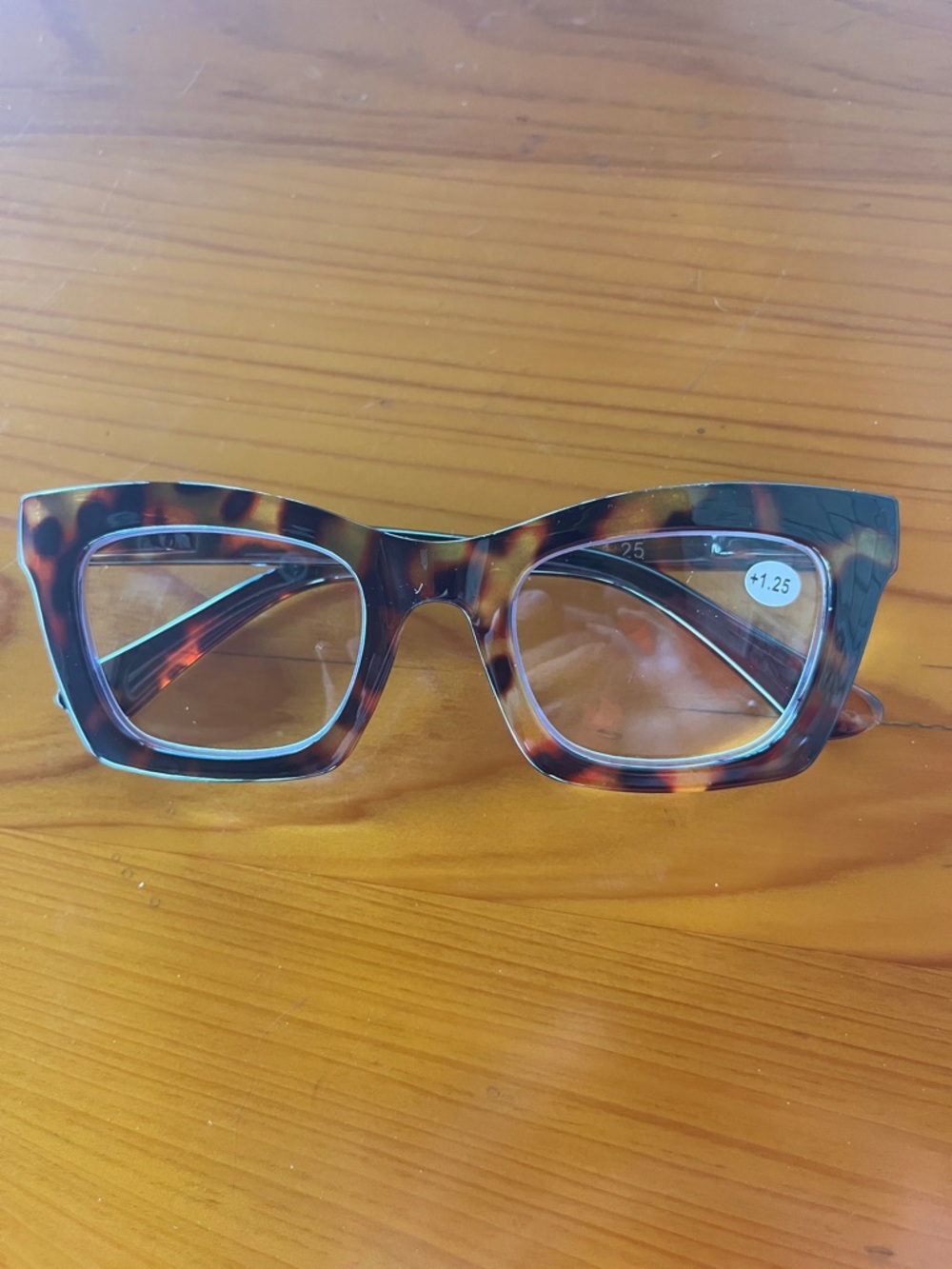 NWT Tortoiseshell Square Reading Glasses +1.25